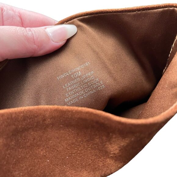 Steve Madden 10 Hindle Boots Brown Suede Block Heel Knee High Almond Toe - Picture 2 of 12